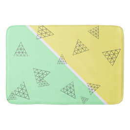 Stijlvolle piramide driehoekgeometriepastel badmat