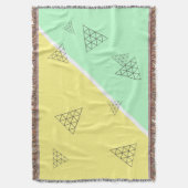 Stijlvolle piramide driehoekgeometriepastel deken (Voorkant Verticaal)