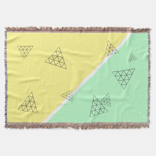 Stijlvolle piramide driehoekgeometriepastel deken (Voorkant)