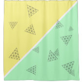 Stijlvolle piramide driehoekgeometriepastel douchegordijn (Voorkant)