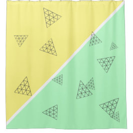 Stijlvolle piramide driehoekgeometriepastel douchegordijn