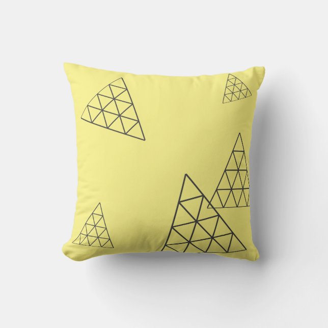 Stijlvolle piramide driehoekgeometriepastel kussen (Voorkant)
