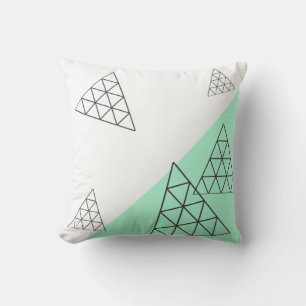 Stijlvolle piramide driehoekgeometriepastel kussen