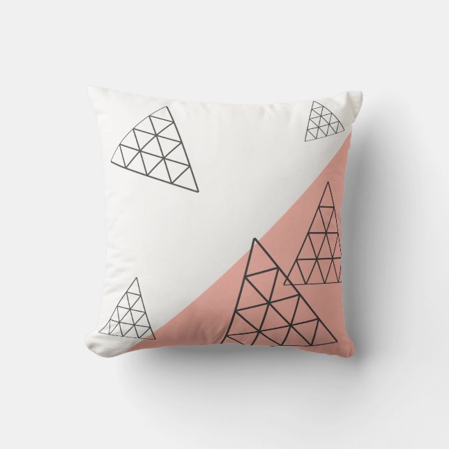 Stijlvolle piramide driehoekgeometriepastel kussen (Voorkant)