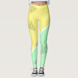 Stijlvolle piramide driehoekgeometriepastel leggings