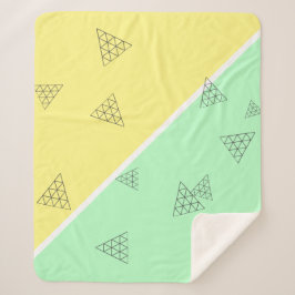 Stijlvolle piramide driehoekgeometriepastel sherpa deken
