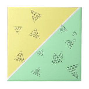 Stijlvolle piramide driehoekgeometriepastel tegeltje