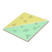 Stijlvolle piramide driehoekgeometriepastel tegeltje (Zijkant)