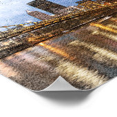 Stijlvolle Pittsburgh Cityscape Waterverf Cityscap Poster (Hoek)