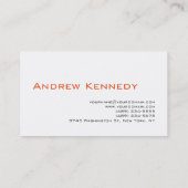 Stijlvolle plaat Eenvoudige witte rode fotograaf Visitekaartje (Achterkant)