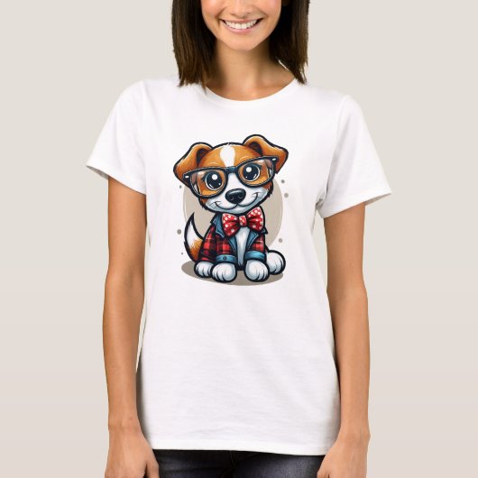 Stijlvolle Plaid Doggo T-shirt (Voorkant)