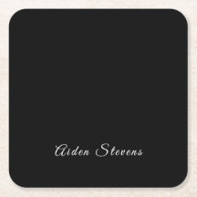 Stijlvolle Plain Black & White Minimalist Naam toe