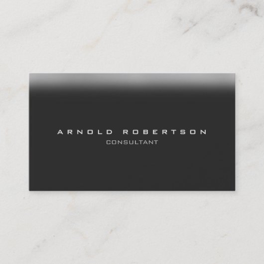 Stijlvolle Plain Grey Professional Visitekaartje (Voorkant)