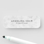 Stijlvolle Plain Simple Grey Professional Naamplaatje (In situ)