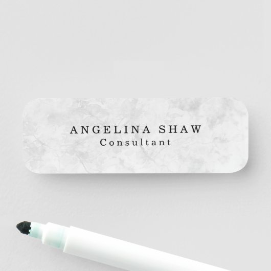 Stijlvolle Plain Simple Grey Professional Naamplaatje (In situ)