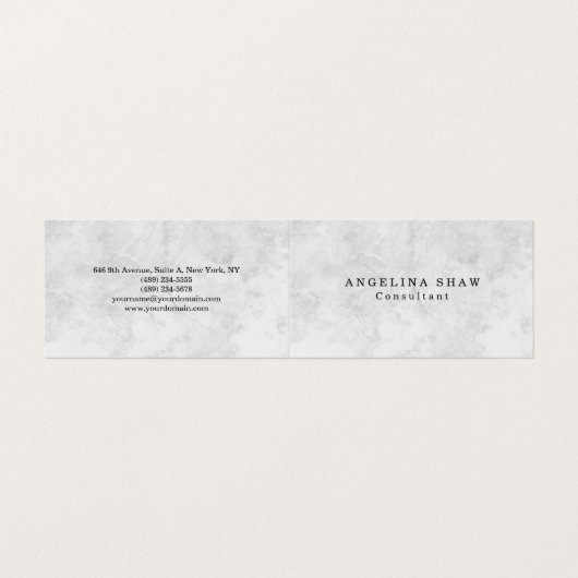 Stijlvolle Plain Simple Grey Professional Visitekaartje (Buitenkant ongevouwen)