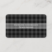 Stijlvolle Plakken Patroon Uniek Zwart, Wit en Gri Visitekaartje (Voorkant)