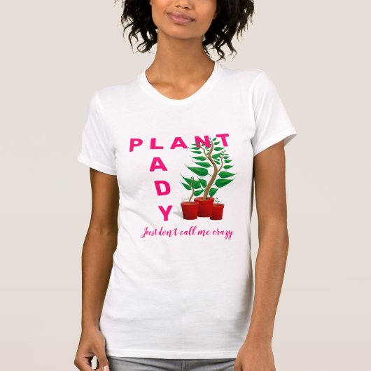 Stijlvolle PLANT LADY T-shirt (Voorkant)