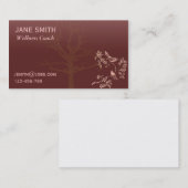 Stijlvolle plum Burgundy Wellness Caoch boom of li Visitekaartje (Voorkant / Achterkant)
