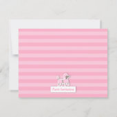 Stijlvolle Poedel Eiffeltoren Parijs Verjaardagsfe Kaart (Achterkant)