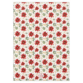 Stijlvolle Poinsettia Bloemen Kerstmis Tafelkleed (Voorkant)