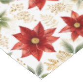 Stijlvolle Poinsettia Bloemen Kerstmis Tafelkleed (Gekanteld)