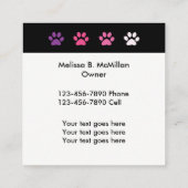 Stijlvolle polaire dot poetsitter vierkante visitekaartje (Achterkant)