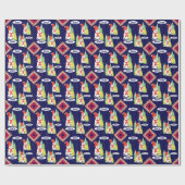 Stijlvolle Polar-Beer naam typografie Cadeaupapier (Vlak)