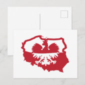 Stijlvolle Polen Polska vlag Briefkaart (Voorkant / Achterkant)