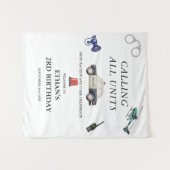 Stijlvolle politie kids verjaardag wandkleed (Voorkant (horizontaal))