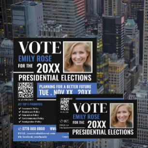 Stijlvolle politieke campagnevoerder Adverteren Flyer