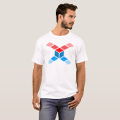 Stijlvolle Polygoon Letter X Monogram T-shirt (Voorkant volledig)