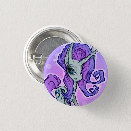Stijlvolle Pony Ronde Button 3,2 Cm (Voorkant /achterkant)