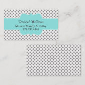 Stijlvolle pooldot Aangepaste emailpringdatumkaart Contactkaartje (Voorkant / Achterkant)