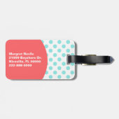 Stijlvolle pooldots en langwerpige Bagagelabels (Achterkant horizontaal)