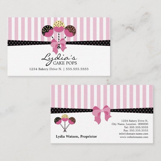 Stijlvolle Poppen bakkerij Visitekaartje (Voorkant / Achterkant)