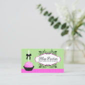 Stijlvolle Poppen desserts Visitekaartje (Staand voorkant)