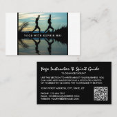 Stijlvolle portretreflectie, yoga-instructeur visitekaartje (Voorkant / Achterkant)