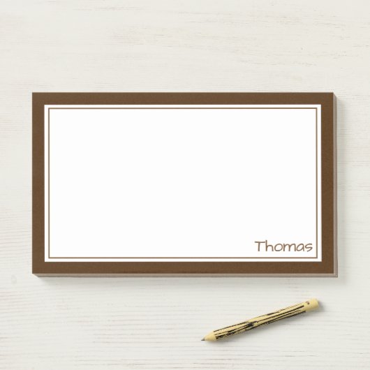 Stijlvolle Post It Note voor Thomas voor jou (Op bureau)