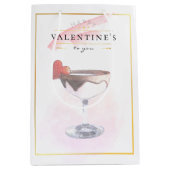 Stijlvolle potloodkunst St. Valentijnsdag cocktail Medium Cadeauzakje (Voorkant)