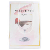 Stijlvolle potloodkunst St. Valentijnsdag cocktail Medium Cadeauzakje (Achterkant)