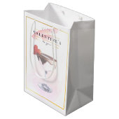 Stijlvolle potloodkunst St. Valentijnsdag cocktail Medium Cadeauzakje (Achterkant Gekanteld)
