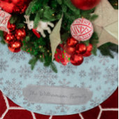 Stijlvolle Powder Blu Christmas | Elegante sneeuwv Kerstboom Rok