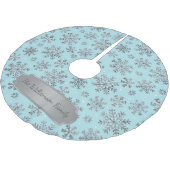 Stijlvolle Powder Blu Christmas | Elegante sneeuwv Kerstboom Rok (Gekanteld)