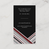 Stijlvolle Preppy Brown Pin Stripes Modern Afstude Contactkaartje (Achterkant)