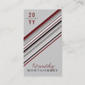 Stijlvolle Preppy Brown Pin Stripes Modern Afstude Contactkaartje (Voorkant)