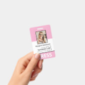 Stijlvolle Press ID-badge met foto- en QR-code Badge (Handheld)