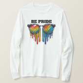 Stijlvolle Pride-brillen met LGBTQ+ regenboogkleur T-shirt (Design voorkant)