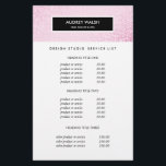 Stijlvolle prijs en services voor Roze Sequin Salo Flyer<br><div class="desc">Glamoureus en stijlvol flyerontwerp geeft uw services, prijslijsten of bedrijfsinformatie weer over een digitaal afbeelding van een roze sequinepatroon. Zwarte stripe bekleding. Omvat vier klantgerichte rubrieken en de gebieden van de lichaamstekst. Om lay-out aan te passen, ga jouw tekst in en gebruik dan de Customize functie om het plaatsen en...</div>