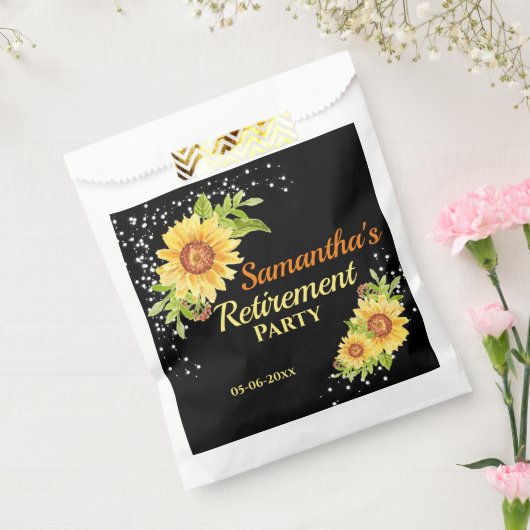 Stijlvolle Prijs Gele Floral Zonnebloem Bedankzakje (Gezegeld)